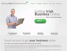 Tablet Screenshot of gettingirishbusinessonline.ie